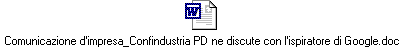 Comunicazione d'impresa_Confindustria PD ne discute con l'ispiratore di Google.doc